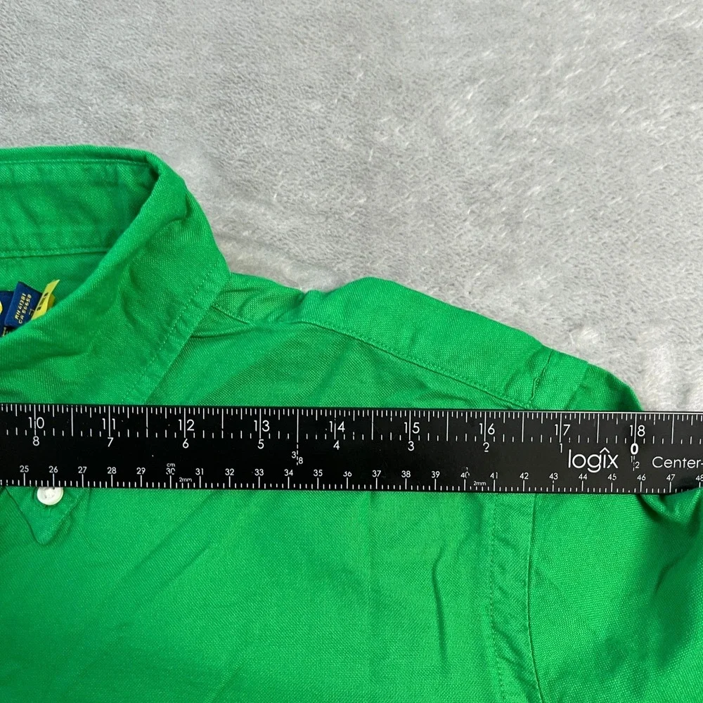 NWT Polo Ralph Lauren Mens Classic Fit Oxford Shirt Green Long Sleeve Medium